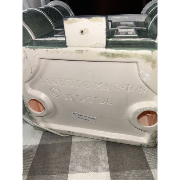 Vintage Yuletide Lakeside Mansion Lighted Christmas Village 1989 porcelain House - Picture 4 of 14